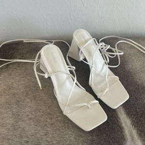 Forever 21 Cream Strappy Heels